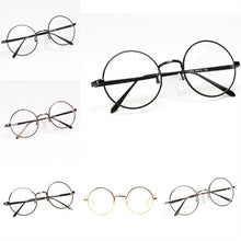unisex women men  retro metal frame round glasses clear lens nerd eyewear J4U66