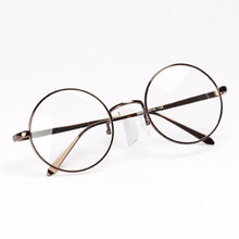 unisex women men  retro metal frame round glasses clear lens nerd eyewear J4U66