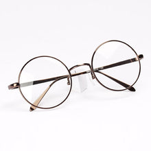 unisex women men  retro metal frame round glasses clear lens nerd eyewear J4U66