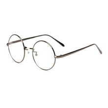unisex women men  retro metal frame round glasses clear lens nerd eyewear J4U66