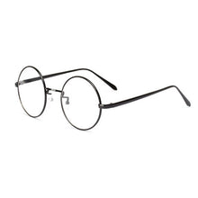 unisex women men  retro metal frame round glasses clear lens nerd eyewear J4U66