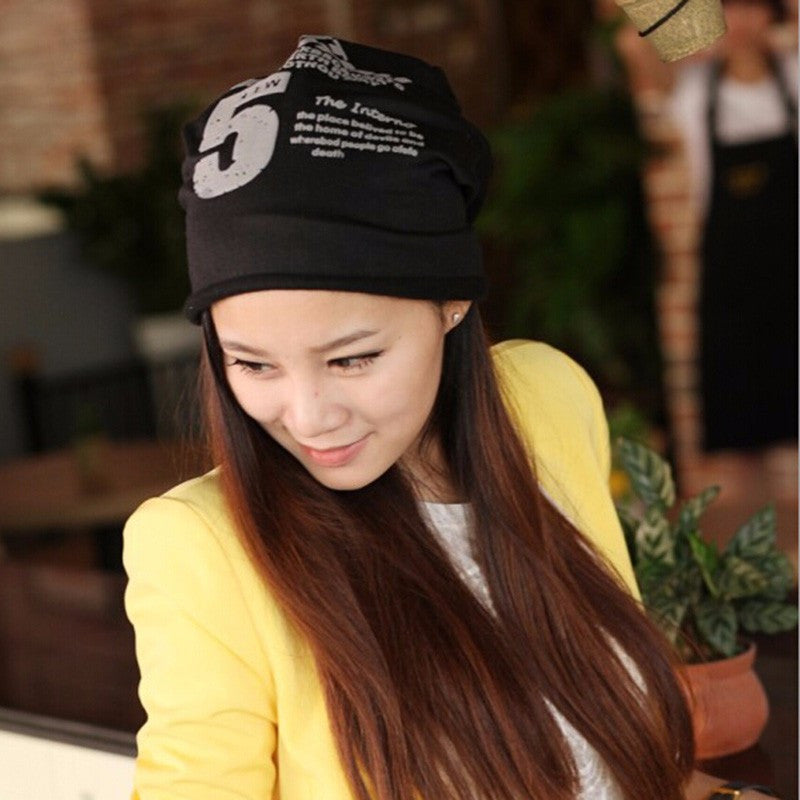 Women Men Note Five Hip-hop Baggy Beanie Hat Cool Dance Cotton Blend Cap J4U66
