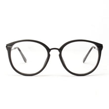 Unisex Women Men Retro Round Nerd Glasses Curving Earstems Semi Metal Frame Spectacles Oculos Feminino J4U66