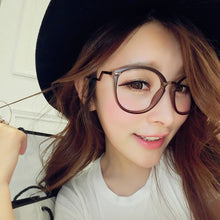 Unisex Women Men Retro Round Nerd Glasses Curving Earstems Semi Metal Frame Spectacles Oculos Feminino J4U66