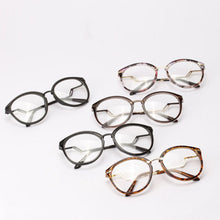 Unisex Women Men Retro Round Nerd Glasses Curving Earstems Semi Metal Frame Spectacles Oculos Feminino J4U66