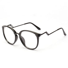 Unisex Women Men Retro Round Nerd Glasses Curving Earstems Semi Metal Frame Spectacles Oculos Feminino J4U66