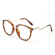 Unisex Women Men Retro Round Nerd Glasses Curving Earstems Semi Metal Frame Spectacles Oculos Feminino J4U66