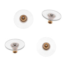 Useful Women Jewelry Ear Nail Copper Ear Stud Earbob Rubber Back Earring Stoppers Findings Silver Golden Colors J4U66