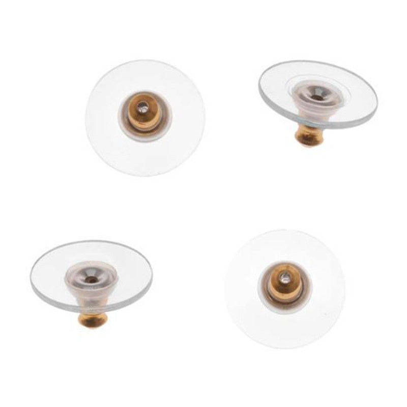 Useful Women Jewelry Ear Nail Copper Ear Stud Earbob Rubber Back Earring Stoppers Findings Silver Golden Colors J4U66