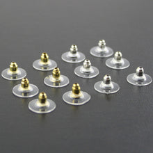 Useful Women Jewelry Ear Nail Copper Ear Stud Earbob Rubber Back Earring Stoppers Findings Silver Golden Colors J4U66