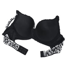 Valentine's Day Sexy Bras Women Party Punk Goth Chrysanthemum Silver Studded Bra Sexy Bras for women J4U66