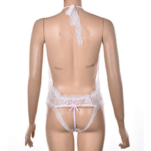 Valentine's day sexy lingerie White black lace deep_v neck sexy underwear erotic lingerie sexy costumes J4U66