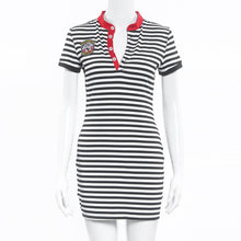 Vestidos Women Stripe Bodycon Dress Casual White Plus Size Sexy Slim Mini Dresses J4U66