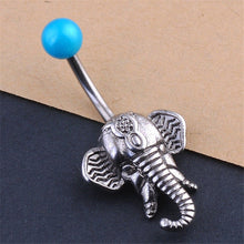 Vintage Classic Elephant Navel Belly Button Rings Steel Belly Bars Navel Piercing S Body Jewelry J4U66