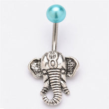 Vintage Classic Elephant Navel Belly Button Rings Steel Belly Bars Navel Piercing S Body Jewelry J4U66
