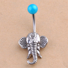 Vintage Classic Elephant Navel Belly Button Rings Steel Belly Bars Navel Piercing S Body Jewelry J4U66