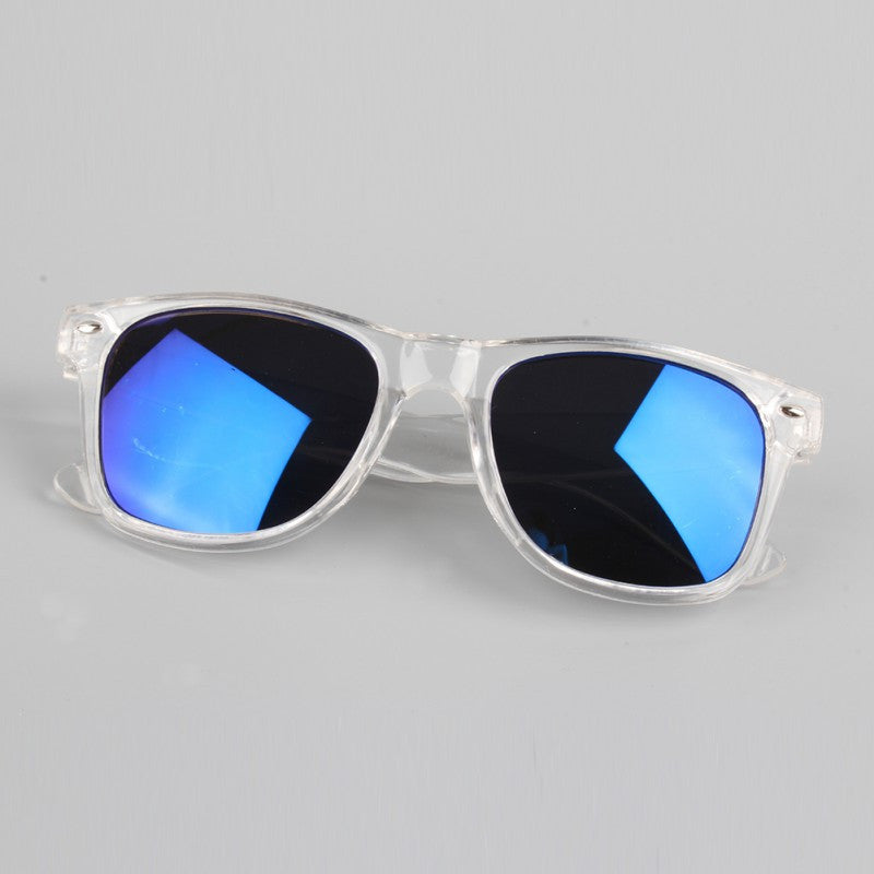 Vintage Clear Frame Sunglasses Women Square Eyewear Mirrored Lens Eyeglasses S PY6 J4U66