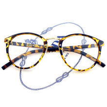 vintage optical women men leopard floral frame eyeglasses plain mirror glasses round J4U66