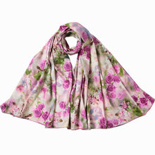 vintage silk scarf women scarves shawls ladies rose feather butterfly printed soft pashmina femme J4U66