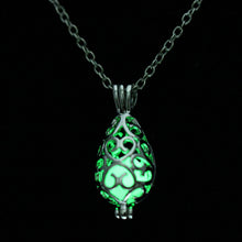 vintage style necklace brass metal alloy collar luminous necklace night glowing hollow waterdrop pendant necklace 1in chain J4U66