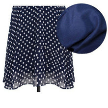 Vogue Women Sleeveless Chiffon Dress with Belt Slim Polka Dot Crew Neck Party Dresses New  J4U66