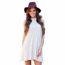 Vogue Women's Ladies Casual Turtle Neck Sleeveless Party Mini Dress J4U66