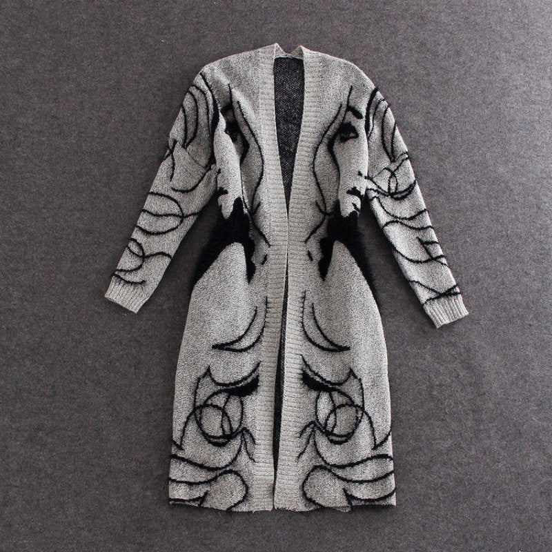 VogueWomen's Long Knitted Sweater Tops Cardigan Outerwear Coat Jacket Jumper LY8 J4U66