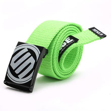 Waist Belt Men Women Casual Smooth Buckle Canvas Waistband Unisex Strap Belt J4U66