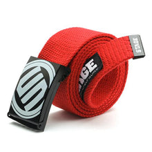 Waist Belt Men Women Casual Smooth Buckle Canvas Waistband Unisex Strap Belt J4U66