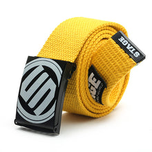Waist Belt Men Women Casual Smooth Buckle Canvas Waistband Unisex Strap Belt J4U66