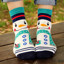 Warm Soft Cotton Cute Santa Claus Deer Socks Women Xmas Gifts  J4U66