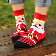 Warm Soft Cotton Cute Santa Claus Deer Socks Women Xmas Gifts  J4U66