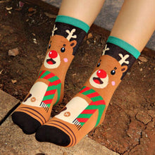 Warm Soft Cotton Cute Santa Claus Deer Socks Women Xmas Gifts  J4U66