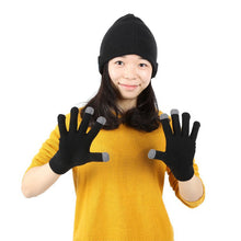 Warm Soft Smart Headset Bluetooth Wireless Beanies Hats + Gloves Set for Men Unisex Caps Headphone Speaker J4U66