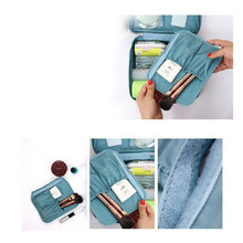 waterproof nylon zipper women makeup bag cosmetic toiletry storage travel wash pouch bag makeup tool kits J4U66