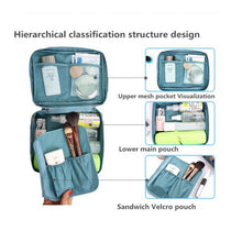 Waterproof Nylon Zipper Makeup Bag Cosmetic Toiletry Storage Travel Wash Pouch Bag Makeup Tool Kits J4U66