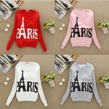 Wear Long Sleeved Slim Sweatshirts Printed Paris Pullover Sweatshirts College Student Clothing FallWomen's J4U66