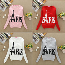 Wear Long Sleeved Slim Sweatshirts Printed Paris Pullover Sweatshirts College Student Clothing FallWomen's J4U66