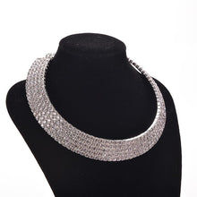 Wedding Birthday Jewelry Women Crystal Rhinestone Collar Necklace Choker Necklaces J4U66