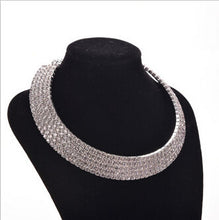 Wedding Birthday Jewelry Women Crystal Rhinestone Collar Necklace Choker Necklaces J4U66