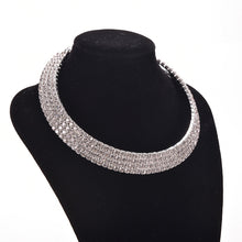 Wedding Birthday Jewelry Women Crystal Rhinestone Collar Necklace Choker Necklaces J4U66