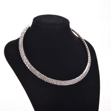 Wedding Birthday Jewelry Women Crystal Rhinestone Collar Necklace Choker Necklaces J4U66