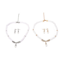 Wedding Bridal Water Drop Crystal Necklace Earrings Set pearl Set SP Earrings Necklaces Jewelry Sets J4U66