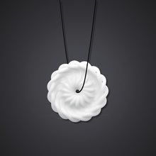 white snowflake pendant 3d printed jewelry original design unique model hippie women necklace J4U66