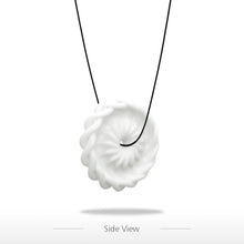 white snowflake pendant 3d printed jewelry original design unique model hippie women necklace J4U66