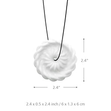 white snowflake pendant 3d printed jewelry original design unique model hippie women necklace J4U66