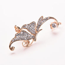 s Shiny Womens Butterfly Wings Shape Left Ear Clip Clamp Earrings J4U66