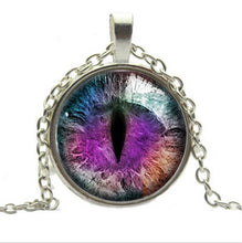 Blue Green Cat Eye Necklace Pendant Charming Rhinestone Ethnic Necklace for Men Women Jewelry J4U66