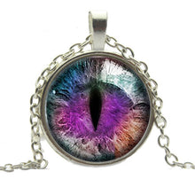 Blue Green Cat Eye Necklace Pendant Charming Rhinestone Ethnic Necklace for Men Women Jewelry J4U66