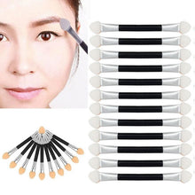 12pc Makeup Double-end Eye Shadow Eyeliner Brush Sponge Applicator Tool  J4U66